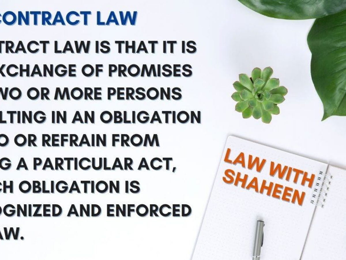 Contract Law Meaning Definition And Essentials Law With Shaheen