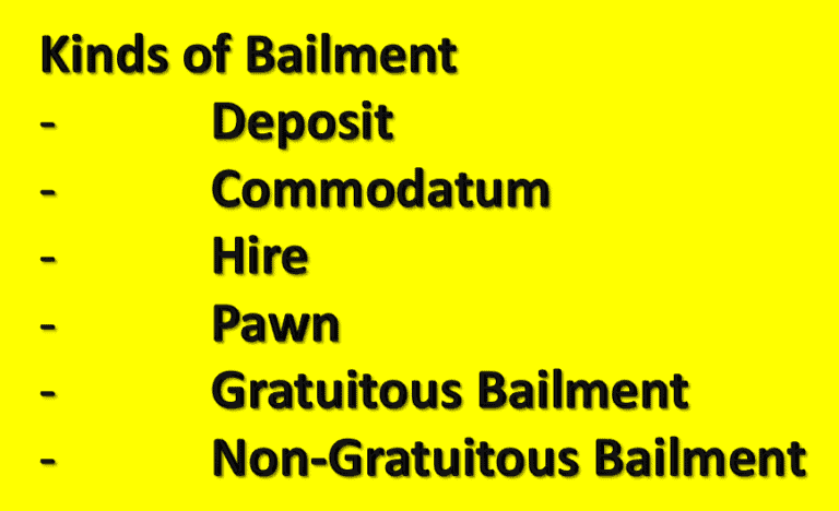 Bailment - Meaning, Definition, Kinds And Essentials | Law With Shaheen