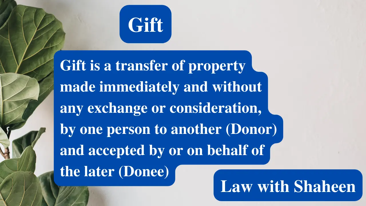 Definition of gift and its essentials