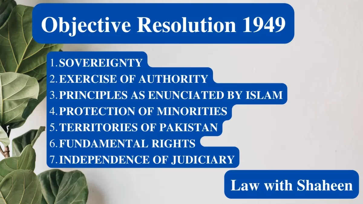 Objective Resolution 1949 Law With Shaheen