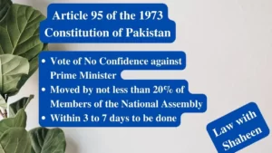 article 95 vote of no confidence against prime minister
