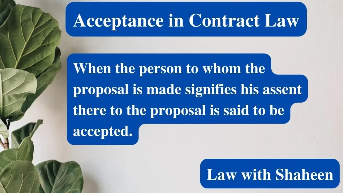 Acceptance in contract law