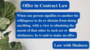 offer in contract law